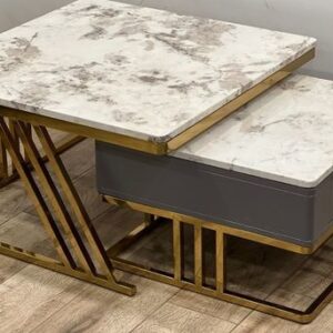 Marble-Topped Coffee Table