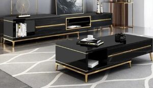 Monochrome TV Table and Center Table Set
