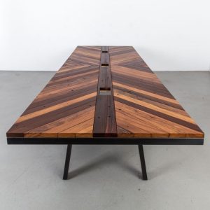 Reclaimed Wood Oval Conference Table