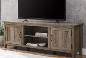Rustic Wood TV Stand with Barn Doors