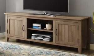 Rustic Wood TV Stand with Barn Doors