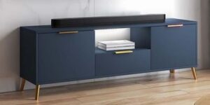 Whimsical TV Stand with Colorful Accents