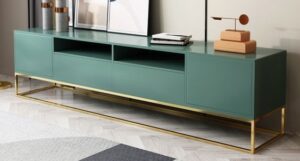 Whimsical TV Stand with Colorful Accents