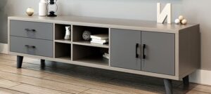 Whimsical TV Stand with Colorful Accents