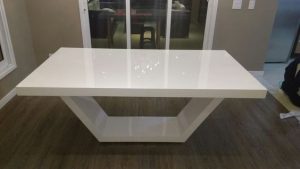 White Laminate Square Conference Table