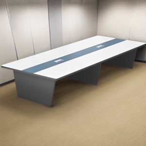 White Laminate Square Conference Table
