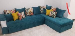 5 Seater Chaise Sofa Set with Cushions
