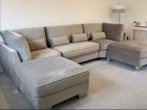 Plush Velvet U-Shaped Modular Sofa