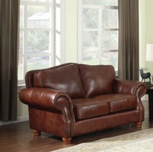 Camelback Loveseat with Nailhead Trim