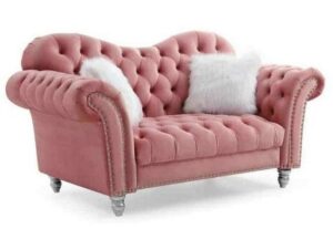 Camelback Loveseat with Nailhead Trim