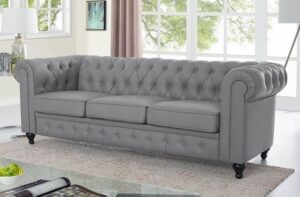 Chesterfield Sofa Set with Rolled Arms