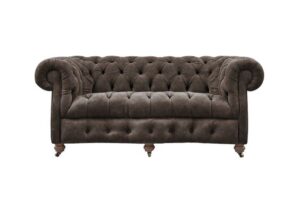 Classic Leather 2-Seater Chesterfield Sofa