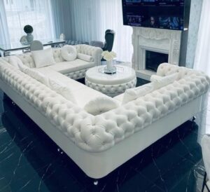 Classic Velvet U-Shaped chesterfield Sofa