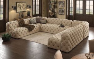Classic Velvet U-Shaped chesterfield Sofa