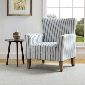 Coastal Style Striped Arm Chair