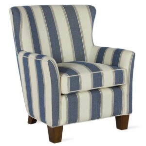 Coastal Style Striped Arm Chair