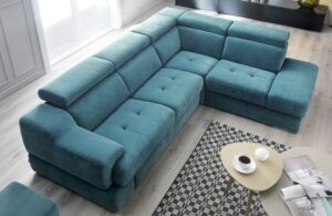 Contemporary Sectional Sofa with Adjustable Headrests