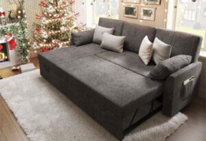 Convertible Chaise Sofa Bed Set