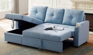 Convertible Chaise Sofa Bed Set