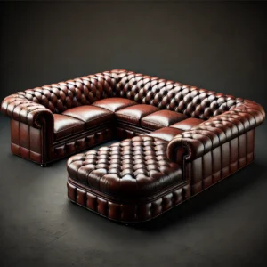 Leather Chesterfield U-Shaped Sectional