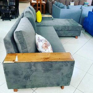 Tufted Velvet Chaise Sofa Set