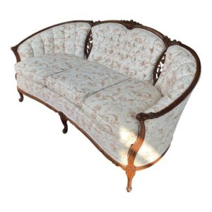 Floral Print Camelback Sofa for Vintage Flair