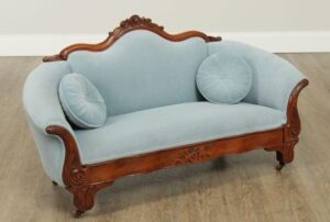 Floral Print Camelback Sofa for Vintage Flair