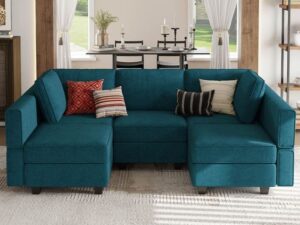 High-Back U-Shaped Modular Sofa