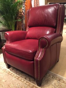 Leather Club Chair with Nailhead Trim