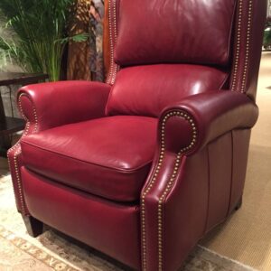 Leather Club Chair with Nailhead Trim