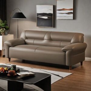 Leather Upholstered Conversation Sofaset