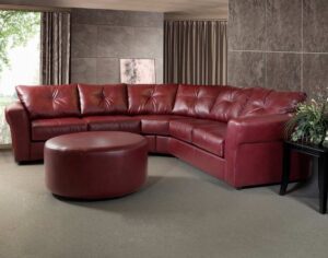 Leather Upholstered Conversation Sofaset