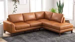 Mid-Century Modern Chaise Sofa Set
