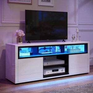 Modern TV Stand with LED Lighting