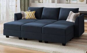 Modular Chaise Sofa Set with Adjustable Backrests