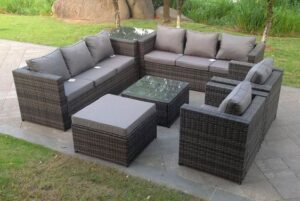Outdoor Rattan Conversation Set 