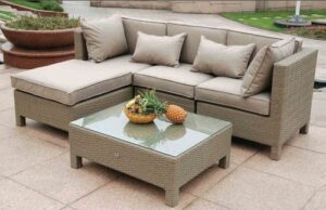 Outdoor Rattan Conversation Set 