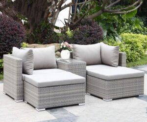 Outdoor Rattan Conversation Set 
