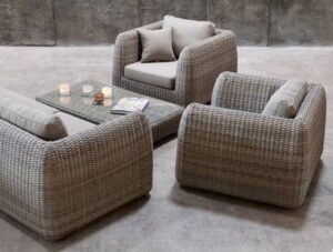 Outdoor Rattan Conversation Set 