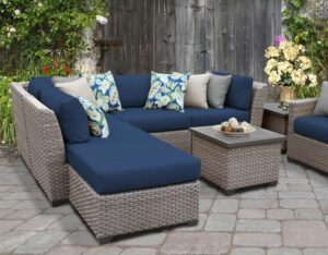 Outdoor Wicker Chaise Sofa Set