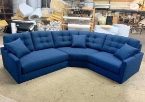 Plush Microfiber Chaise Sofa Set