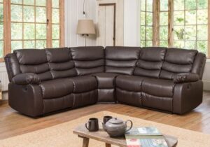 Reclining U-Shaped Sofaset with Cup Holders