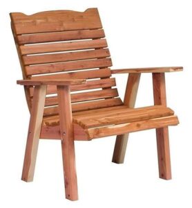 Rustic Adirondack Chair with Log Frame