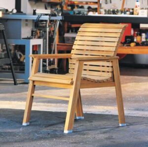 Rustic Adirondack Chair with Log Frame