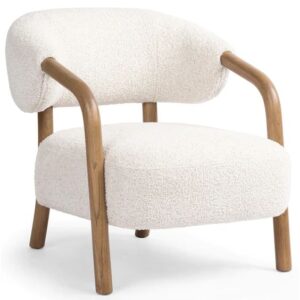 Scandinavian Inspired Arm Chair with Wooden Legs
