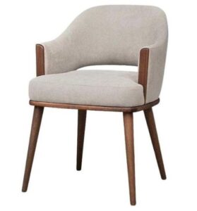 Scandinavian Inspired Arm Chair with Wooden Legs