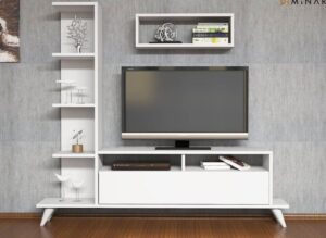 Scandinavian-Inspired TV Stand with Sliding Drawers
