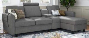 Sectional Chaise Sofa Set with Recliners