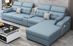 Sectional Chaise Sofa Set with Recliners