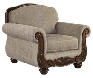 Traditional Camelback Sofa Set with Rolled Arms